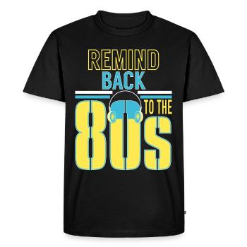 Back To The 80s Retro Walkman - Men's Premium Organic T-Shirt - black - Front - Nico (187cm)