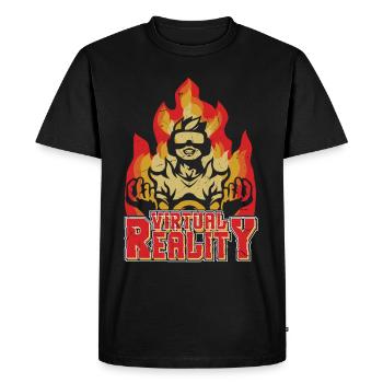 Reality Player - Men's Premium Organic T-Shirt - black - Front - Nico (187cm)