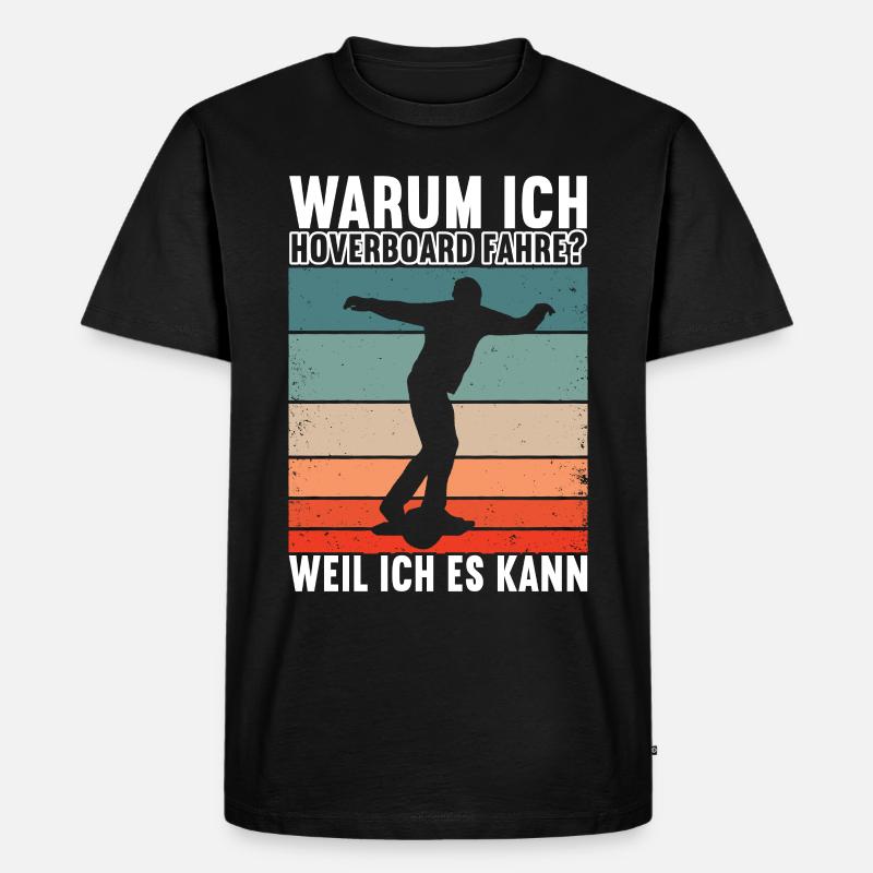 Hoverboard Skating - Männer Premium Bio T-Shirt - Schwarz