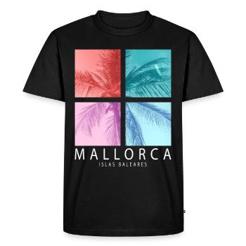 Mallorca Summer Sun Beach Sea Palms Holiday - Men's Premium Organic T-Shirt - black - Front - Nico (187cm)