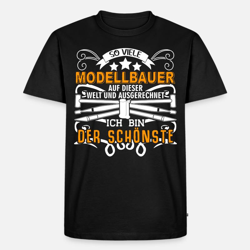 Modellbau Spruch Tabletop Modellbauer - Männer Premium Bio T-Shirt - Schwarz