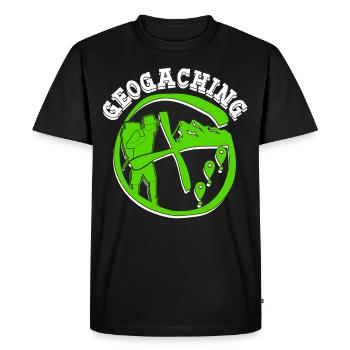 Geocacher Scavenger Hunt Cache Geocache - Men's Premium Organic T-Shirt - black - Front - Nico (187cm)