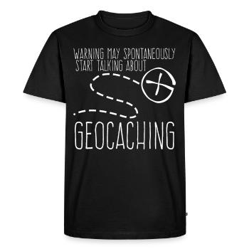 Géocacher Chasse au trésor Geocache - T-shirt Premium bio Homme - noir - Devant - Nico (187cm)