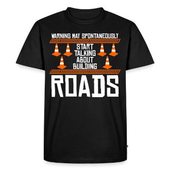 Road guard Bauhof Witz Road builder - Men's Premium Organic T-Shirt - black - Front - Nico (187cm)