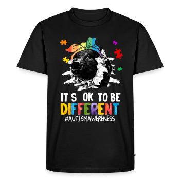 Autisme Cadeau Autiste Asperger TDAH Autisme - T-shirt Premium bio Homme - noir - Devant - Nico (187cm)