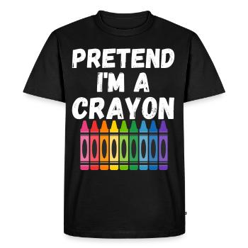 Pretend im a crayon - drôle de costume d’halloween - T-shirt Premium bio Homme - noir - Devant - Nico (187cm)
