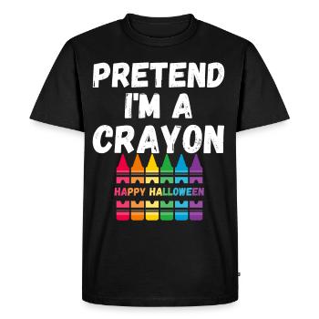 Pretend im a crayon - drôle de costume d’halloween - T-shirt Premium bio Homme - noir - Devant - Nico (187cm)