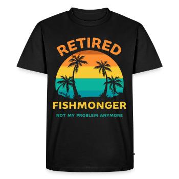 Poissonnier à la retraite n’est plus mon problème - T-shirt Premium bio Homme - noir - Devant - Nico (187cm)