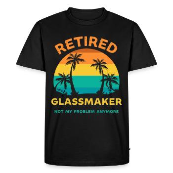 Le verrier à la retraite n’est plus mon problème - T-shirt Premium bio Homme - noir - Devant - Nico (187cm)