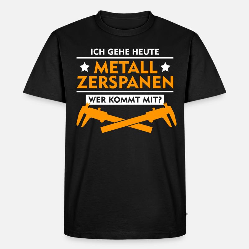 Zerspanungsmechaniker Spruch Zerspaner - Männer Premium Bio T-Shirt - Schwarz