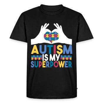 Autisme autistique Autiste - T-shirt Premium bio Homme - noir - Devant - Nico (187cm)