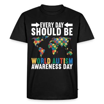 Autisme autistique Autiste - T-shirt Premium bio Homme - noir - Devant - Nico (187cm)