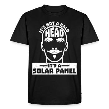 Bald Its A Solar Panel Bald Head - Men's Premium Organic T-Shirt - black - Front - Nico (187cm)