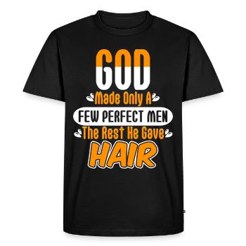 Made Perfect Men The Rest Got Hair - Men's Premium Organic T-Shirt - black - Front - Nico (187cm)