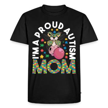 Autisme autistique Mère autiste - T-shirt Premium bio Homme - noir - Devant - Nico (187cm)