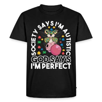 Autisme autistique Autiste - T-shirt Premium bio Homme - noir - Devant - Nico (187cm)