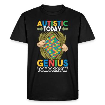 Autisme autistique Autiste - T-shirt Premium bio Homme - noir - Devant - Nico (187cm)