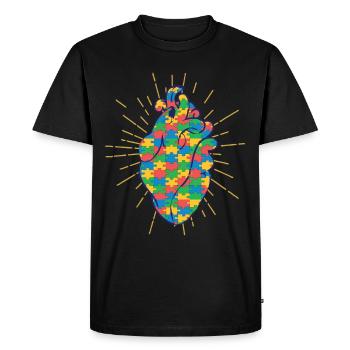 Autisme autistique Autiste - T-shirt Premium bio Homme - noir - Devant - Nico (187cm)