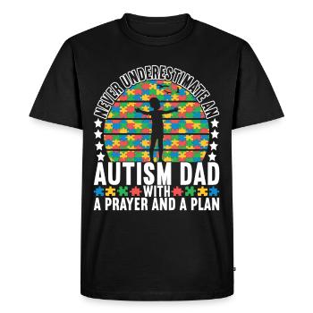 Autisme autistique Père Autiste - T-shirt Premium bio Homme - noir - Devant - Nico (187cm)
