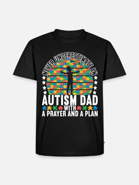 Autistic Autism Father Autistic - Men's Premium Organic T-Shirt - black