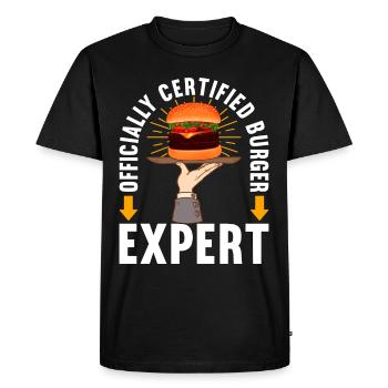 Hamburgers de restauration rapide - T-shirt Premium bio Homme - noir - Devant - Nico (187cm)