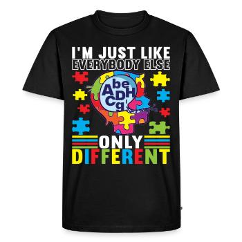 Autisme autistique Autiste - T-shirt Premium bio Homme - noir - Devant - Nico (187cm)