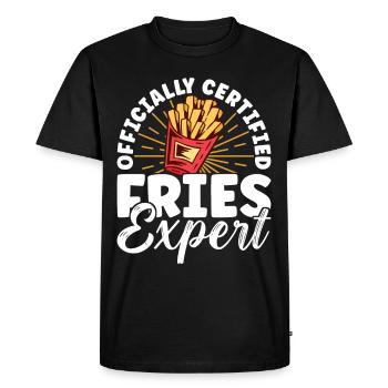 Restauration rapide Frites Fitten - T-shirt Premium bio Homme - noir - Devant - Nico (187cm)