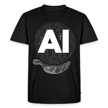 AI Roboter Hand Computer Hand - Men's Premium Organic T-Shirt - black - Front - Nico (187cm)