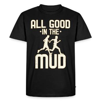 All Good In The Mud Trailrunning - Men's Premium Organic T-Shirt - black - Front - Nico (187cm)