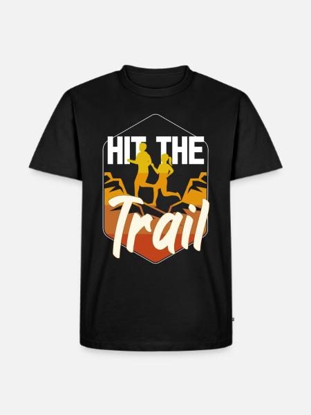 Hit The Trail Trailrunning - Men's Premium Organic T-Shirt - black