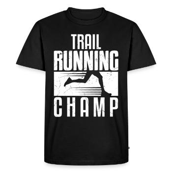 Trailrunning Champ Trail Runner Champion - Men's Premium Organic T-Shirt - black - Front - Nico (187cm)