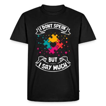 Autisme Cadeau Autiste Asperger TDAH Autisme - T-shirt Premium bio Homme - noir - Devant - Nico (187cm)
