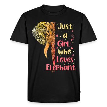 Cadeau d’éléphant pour Proboscis Africa Wilderness Zoo - T-shirt Premium bio Homme - noir - Devant - Nico (187cm)