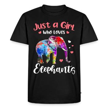 Cadeau d’éléphant pour Proboscis Africa Wilderness Zoo - T-shirt Premium bio Homme - noir - Devant - Nico (187cm)