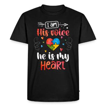 Autisme Cadeau Autiste Asperger TDAH Autisme - T-shirt Premium bio Homme - noir - Devant - Nico (187cm)