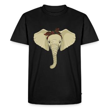 Elephant Tshirt pour Elephant Elephant Kids Zoo - T-shirt Premium bio Homme - noir - Devant - Nico (187cm)