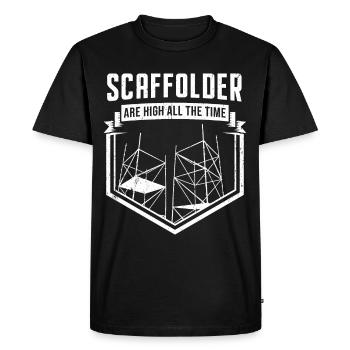 Scaffolding Builder Gift Work Occupation Construction Worker Job - Men's Premium Organic T-Shirt - black - Front - Nico (187cm)