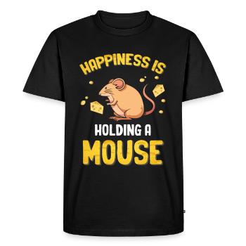 Mouse Mouse Gift Rat Rodent Mouse Lousemaus - Men's Premium Organic T-Shirt - black - Front - Nico (187cm)