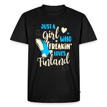 Finlande - T-shirt Premium bio Homme - noir - Devant - Nico (187cm)