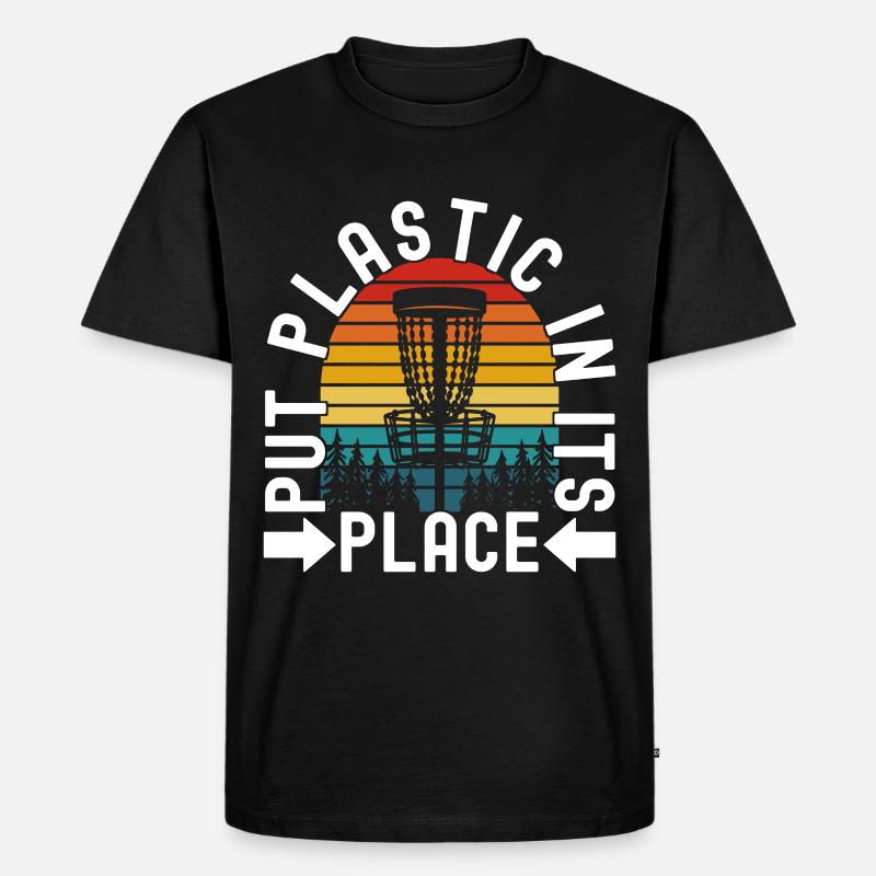 Disc Golf Disc Golfer - Männer Premium Bio T-Shirt - Schwarz