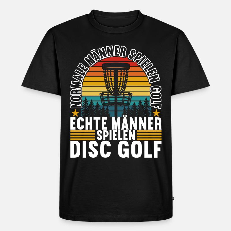 Disc Golf Disc Golfer - Männer Premium Bio T-Shirt - Schwarz