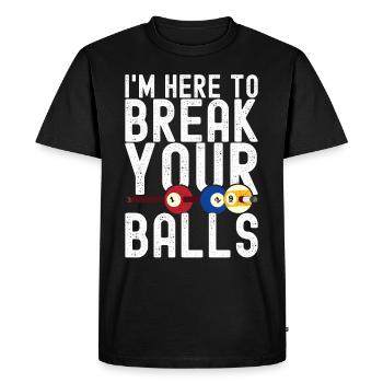 Billard Billard Billard Table de billard - T-shirt Premium bio Homme - noir - Devant - Nico (187cm)