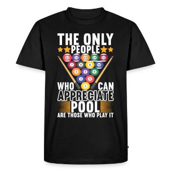 Billard Billard Billard Table de billard - T-shirt Premium bio Homme - noir - Devant - Nico (187cm)