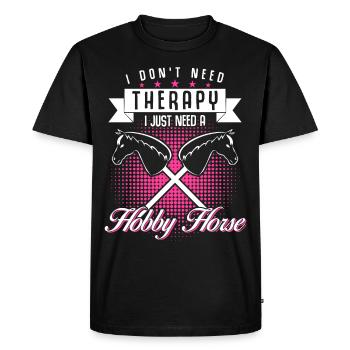 Hobby Horse Rider Thérapie Hobbyhorse - T-shirt Premium bio Homme - noir - Devant - Nico (187cm)
