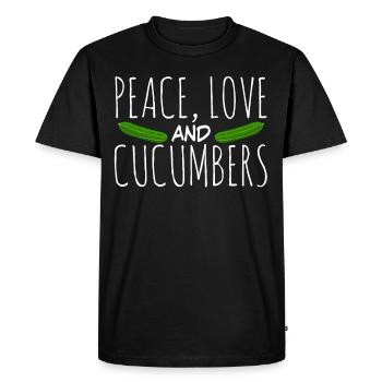 Concombre Concombres Concombres - T-shirt Premium bio Homme - noir - Devant - Nico (187cm)