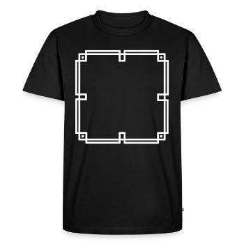Oriental Frame Lines Line Decoration - Men's Premium Organic T-Shirt - black - Front - Nico (187cm)