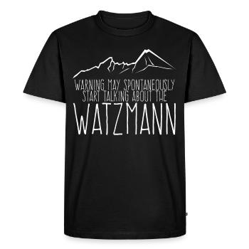 Watzmann Berchtesgadner Land - Men's Premium Organic T-Shirt - black - Front - Nico (187cm)