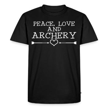 3D Archery Arrows Longbow - Men's Premium Organic T-Shirt - black - Front - Nico (187cm)