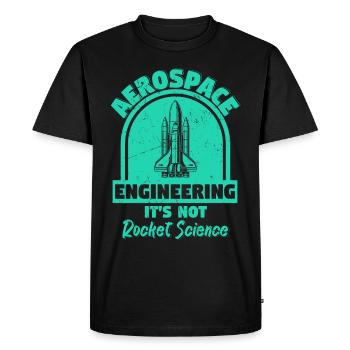 Aerospace Engineering Not Rocket Science - Men's Premium Organic T-Shirt - black - Front - Nico (187cm)