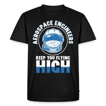 Aerospace Engineer Keep You Flying High - Men's Premium Organic T-Shirt - black - Front - Nico (187cm)